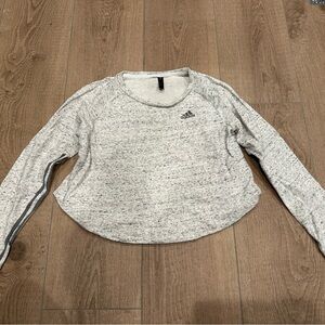 Adidas Heathered Gray Crewneck Top